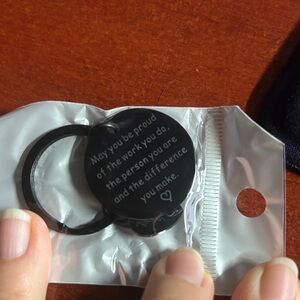 Inspirational Black Keychain